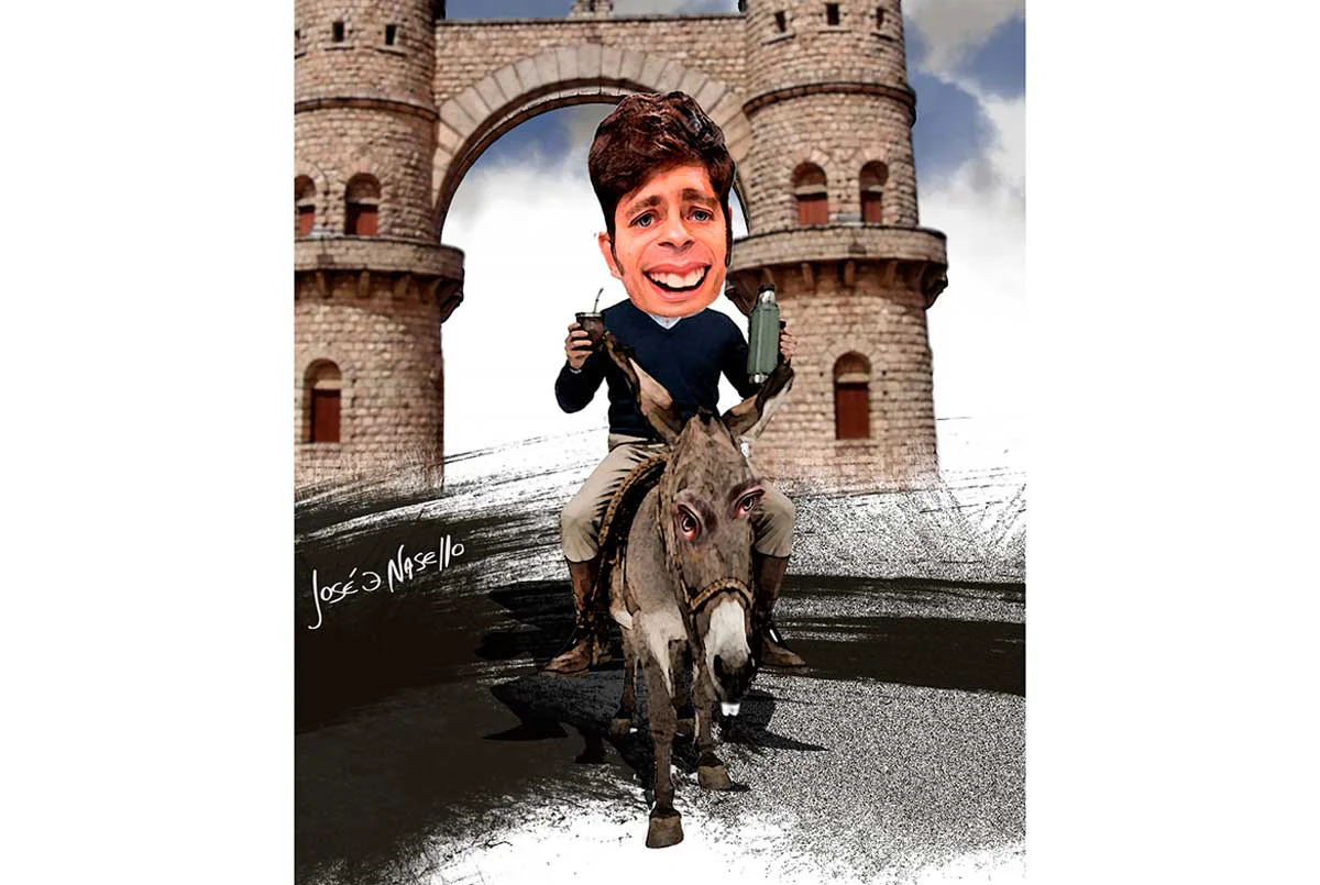 ilustra-kicillof-entrando-en-burro-a-cordoba
