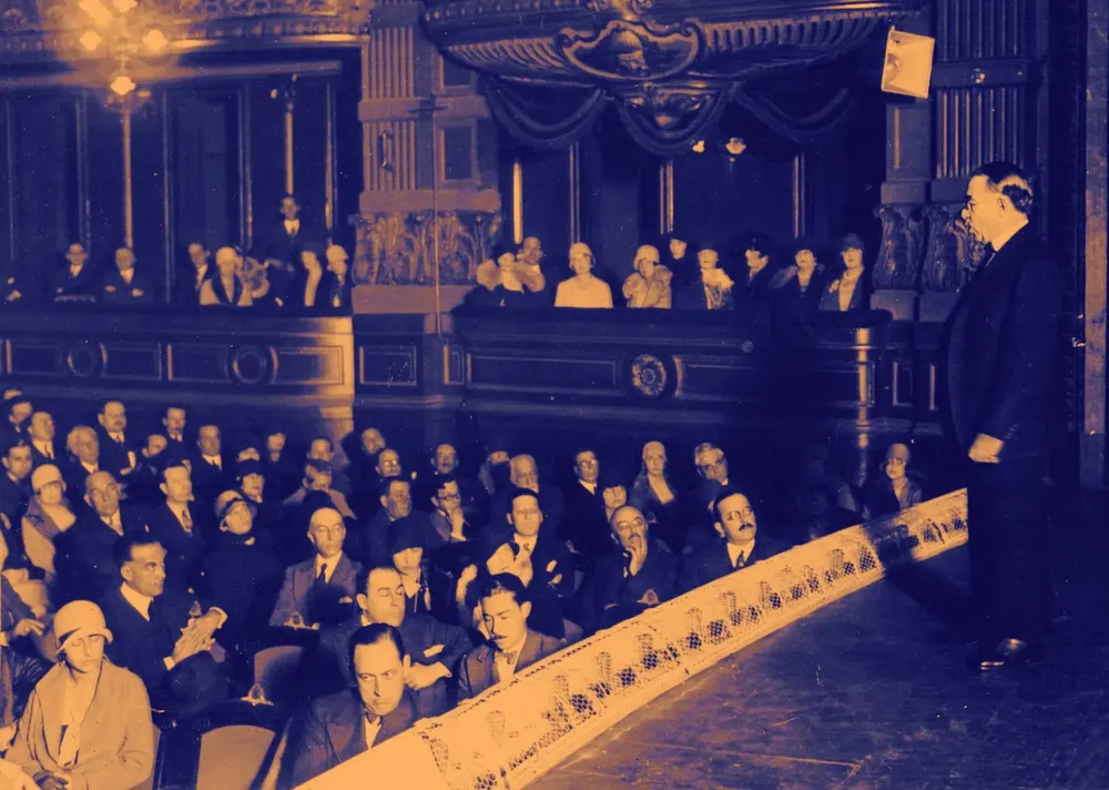 Córdobers Ilustración Lugones Conferencia 1928 - 2