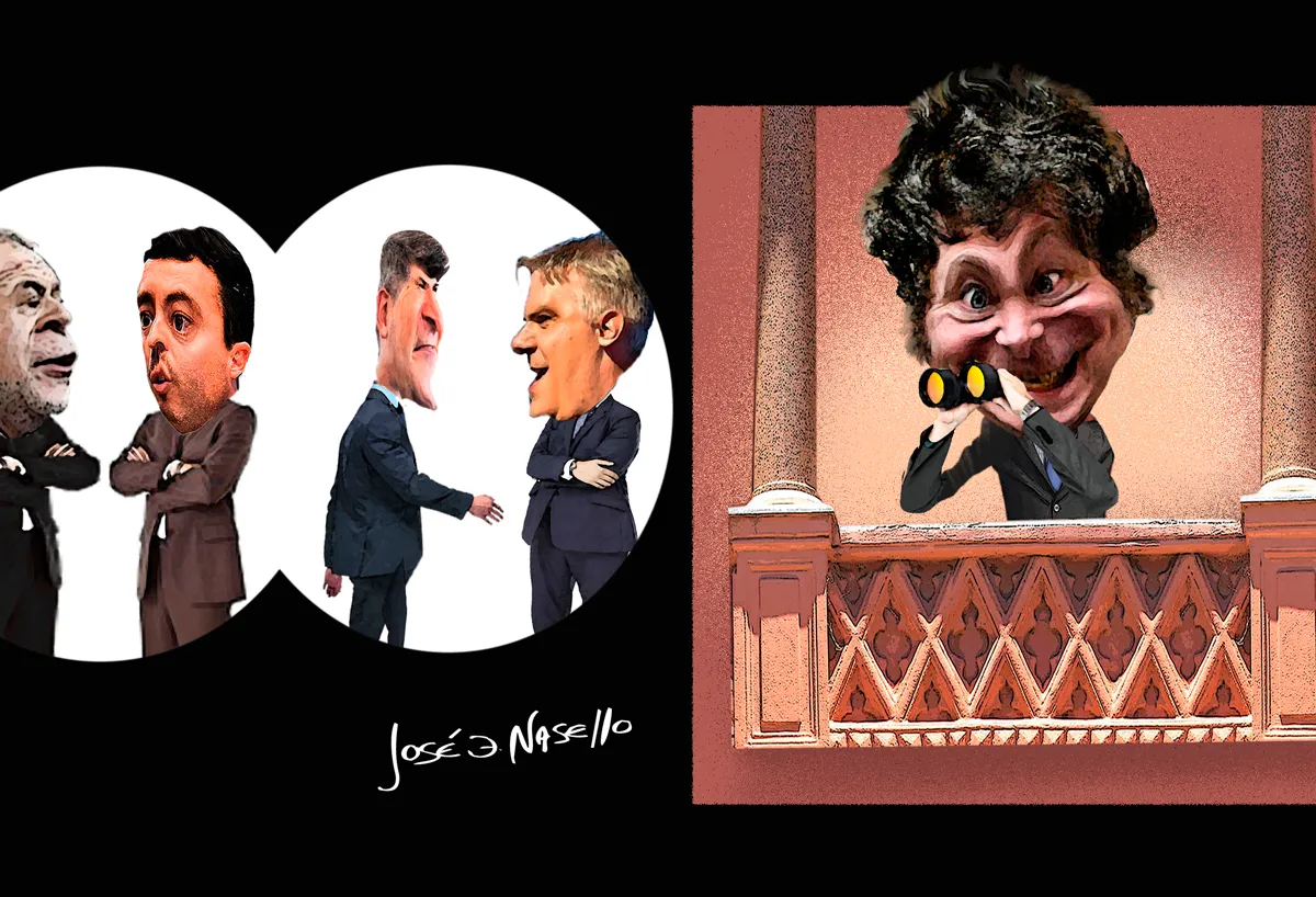 ilustra-milei-con-binoculares-de-loredo-y-juez-+-llaryora-y-passerini