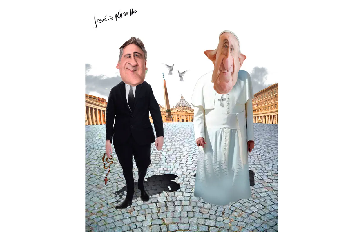 ilustra-llaryora-y-el-papa-en-plaza-san-pedro