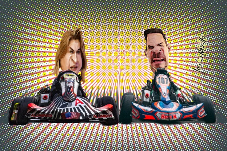 ilustra siciliano y prunotto en karting