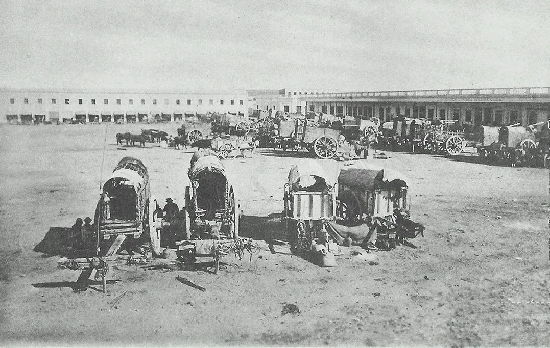 Vista del Mercado Cabrera en una antigua postal