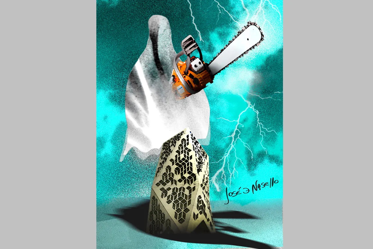 ilustra-panal-con-fantasma-y-motosierra
