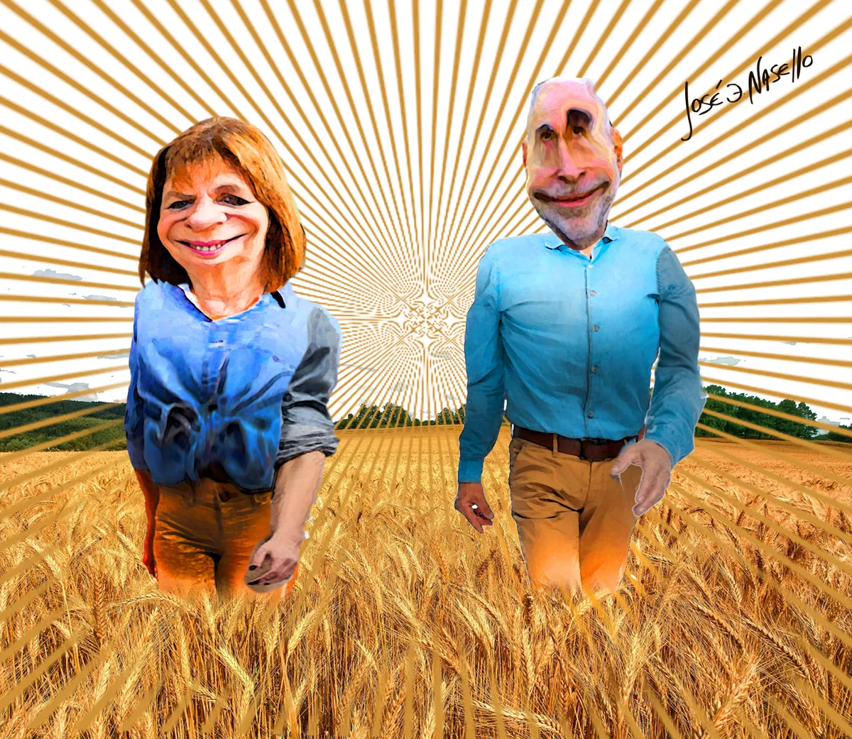 ilustra bullrich y larreta en el trigal