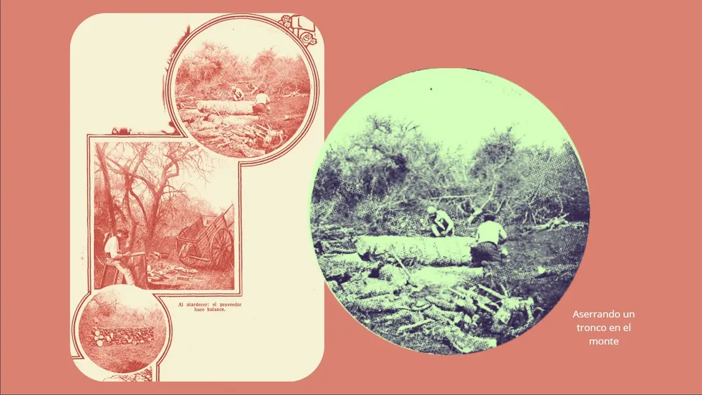 Vida en el obraje ilustración b