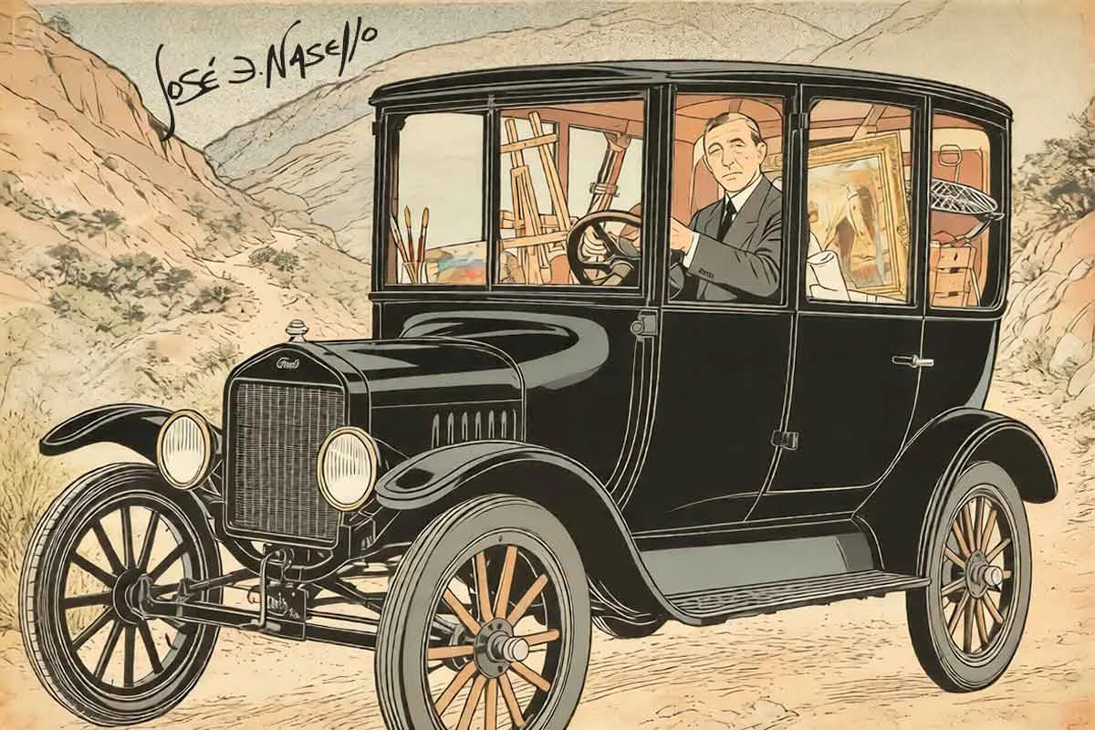 ilustra-feder-en-ford-t-con-cuadros