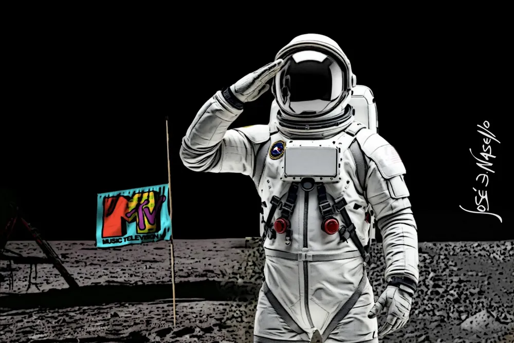 ilustra astronauta haciendo la venia