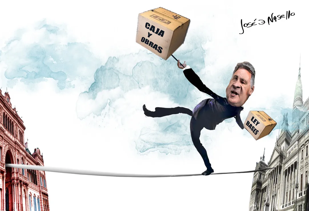 ilustra llaryora equilibrista entre congreso y rosada